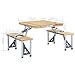 vidaXL Campingtisch Klappbar mit 4 Sitzen Camping Set Koffertisch Picknick Campingmöbel Klapptisch Sitzgruppe Gartentisch Stahl Aluminium