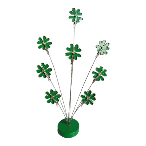 Árbol de fotos de metal para bodas y bautizos con pinzas decorativas de hojas