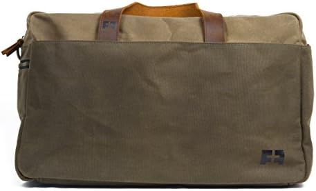 the DUFFEL | Waxed Cotton Canvas Duffel Bag with Leather Handles