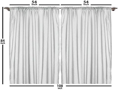 Ambesonne Autumn Curtains, Old Wooden Jetty on a Lake Fallen Leaves and Foggy Forest in Distance, Living Room Bedroom Window Drapes 2 Panel Set, 108" X 84", Brown Taupe