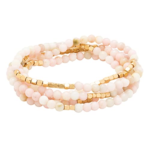 Scout Curated Wears - Women's Stone Wrap Bracelet & Necklace - Pink Opal - Stone Of Renewal #TOP2