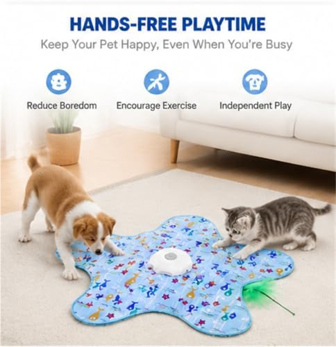 Teasing UFO Dog Toy, Rechargeable Automatic Dog Toy, Cat Stimulation Toys for Indoor Cats Dogs Puppy - 5