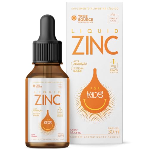 Liquid Zinc Sabor Morango 30ml - True Source