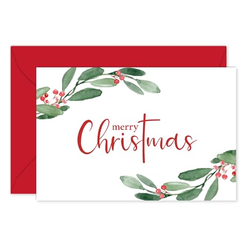 Cartes de vœux de Noël avec enveloppes pour invitation et remerciement de fêtes