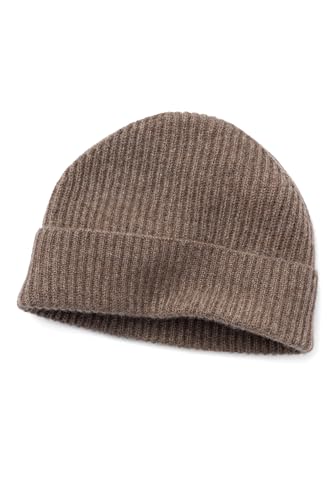 Image of Fishers Finery Men's 100% Pure Cashmere Ribbed Cuffed Hat; Ultra Plush