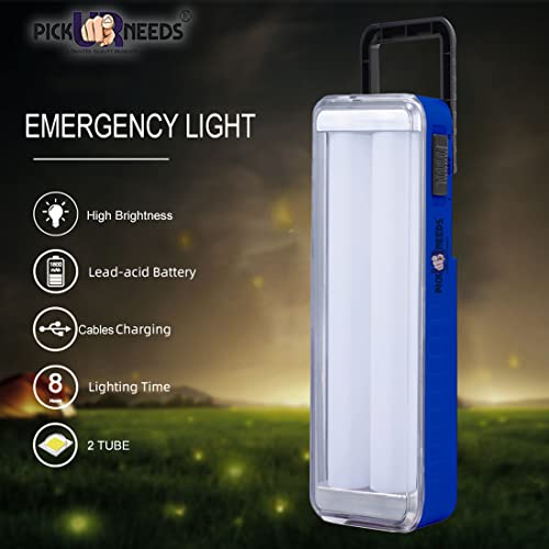 Image of Pick Ur Needs Rechargeable Home Emergency Lantern 60 SMD Tube Floor Lamp Light (Blue)