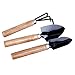 Produktbild ANSUG Gartenwerkzeug-Set, 3-teiliges Garten-Topfwerkzeug mit natürlichem Holzgriff für Zimmerpflanze, Topf, Sukkulenten (2 Schaufel + 1 Rechen)