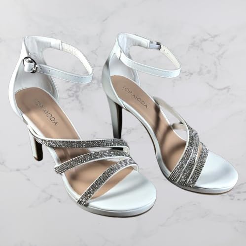 Women's Ankle Strap Open Toe High Stiletto Platform Dress Pump Heel Sandals3