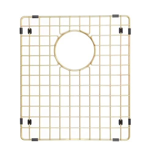 Starstar Sinks Protector Matte Gold 304 Stainless Steel Kitchen Sink Bottom Grid, Rack (11.75 x 14)