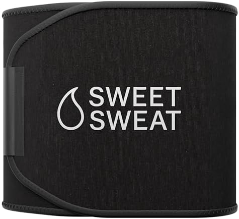 Sports Research Sweet Sweat Waist Trimmer (Core Series) - Premium Sweat Enhancing Fitness Band for Women & Men