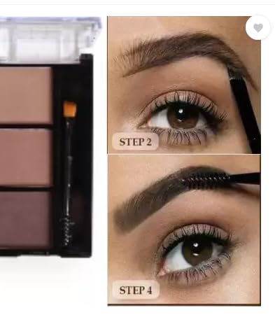 Waterproof Natural Look Eyebrow enhancer palette With 3 Shades 7