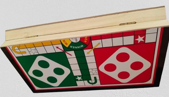 Gauransh Kraft Folding Ludo Wooden Board Game - Childrens Family Pachisi Learning Dice Games for Adults & Kids (B0DG2YJCLX) Amazon Price History, Amazon Price Tracker