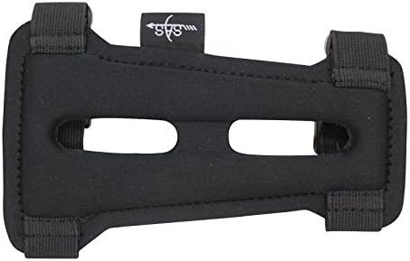 SAS 5.75″ Youth Black Armguard Archery Bow Range with 2-Strap Buckles