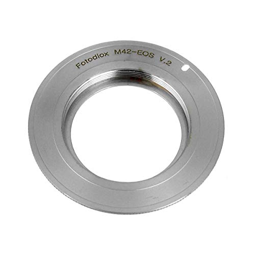 Image of Fotodiox Pro Lens Adapter - M42 Type 2 Screw Mount SLR to Canon EOS (EF, EF-S) D /SLR Camera Body - With Gen10 Focus Confirmation Chip