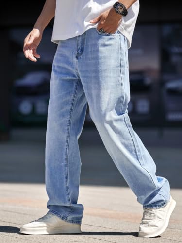 Image of GRECIILOOKS Men Jeans | Men Jeans Pants | Denim Jeans | Baggy Jeans for Men | Loose FIT Jeans for Men | Stylish Jeans