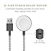 Native Union Belt Watch Cable - 4ft Ultra-Strong Reinforced [MFi Certified] Durable USB Charging Cable Compatible with Apple Watch, Leather Strap (Zebra)