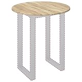 vidaXL Tischplatte Sonoma-Eiche 60 x 60 x 1,5 cm Holzwerkstoff, Stylische, runde Tischplatte für Garten, modernes Terrassenmöbel, langlebige Holzoberfläche