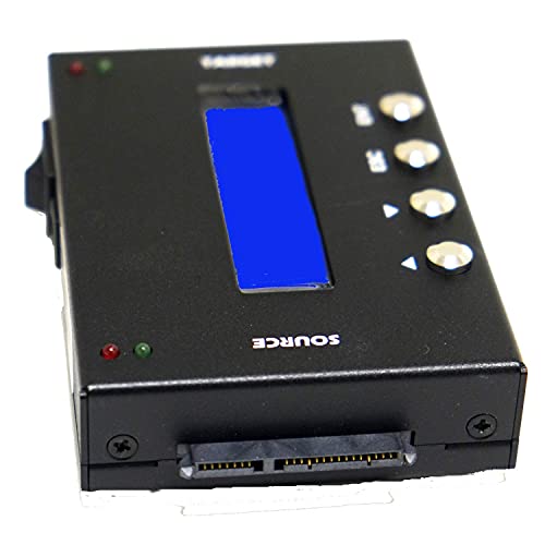 Acumen Disc EZ Dupe 1 to 1 SATA 3.5" & 2.5" Hard Drive Duplicator - 2GB/Min - Compact Single HDD Clone & SSD Storage Card Copier (up to 150 MB/s) & DOD Compliant Data Eraser (DM-HS0-2H1B)