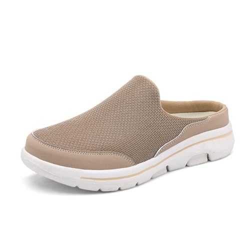 Women's Backless Walking Sneakers Summer Slip-on Mule Shoes Closed Toe Slip On Mesh Breathable Slippers Comfort Lightweight Casual Soft Soles Shoes Going Out Sports Outdoor Trendy Footwear