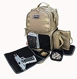 G. Outdoor Products Tactical Range Backpack*Holds 2 1/2 Handguns, Tan