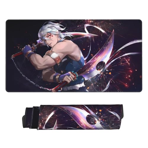 鬼滅の刃 ゲーミングマウスパッド 防水 滑り止め ゲーミング オフィス最適 レーザー 耐久性 マウスパッドおしゃれ マウス用パッド ズ オフィス 自宅兼用 40×75cm