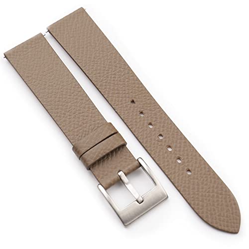 Handdn Taupe Sesame Epsom Leather Watch Bands for Men Women - Vintage Handmade Leather Watch Straps - Quick Release Watch Bands - 16mm, 17mm, 18mm, 19mm, 20mm, 21mm, 22mm, 23mm & 24mm Watch Bands