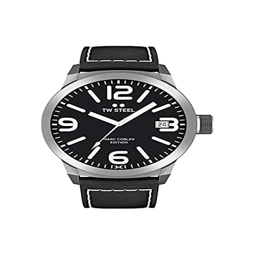 TW Steel Reloj Analógico para Hombre de Cuarzo con Correa en Cuero TWMC33