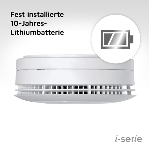 Ei Electronics Professional Ei650i Rauchwarnmelder, i-Serie Rauchmelder mit AudioLINK-Funktion und Batterie für 10 Jahre, Stand-Alone-Gerät, weiß