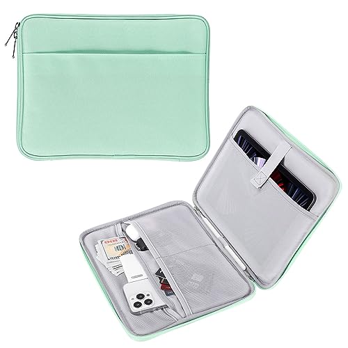 MoKo Funda para Tableta de 9-11' Compatible con 11' iPad Air M2 2024, iPad Pro 11 M4 2024, iPad Air 5/4/3/2/1, iPad 10/9/8/7 10,2', Galaxy Tab S9 11' 2023,Menta Verde