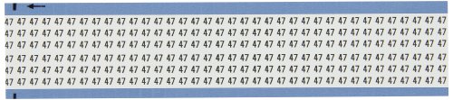 Marcador de alambre Brady WM-47-PK de paño de vinilo B-500 con números sólidos, 25 tarjetas