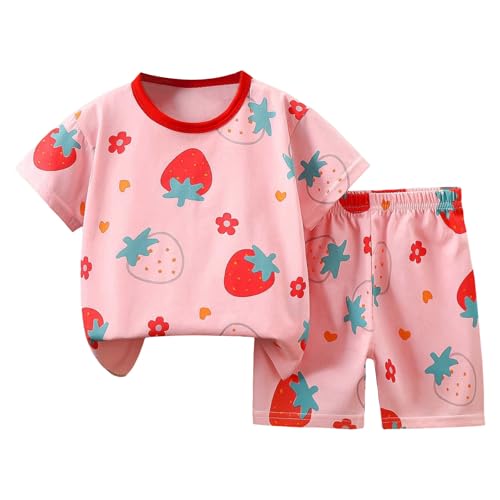[Shopyruder] ベビー服 女の子 人気 70 80 90 ブランド 夏 セットアップ キッズ 子供服 ショートパンツ プレゼント 赤ちゃん服 ノースリーブ セパレート 夏服 おしゃれ 無地 可愛い 普段着 フリル 韓国風 通園 通学 2点セット(E-レッド,90)