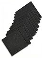 RENODY 24x24 inch Polyester Dark Grey Carpet Square Set of 10 with Stickers for Easy Peeling - Self-Adhesive Peel and Stick Carpet Tiles - Works with Most Subfloor Types - Dark Gray Floor Squares