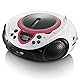 Lenco Kinder Radio CD-Player SCD-38 tragbares UKW-Radio mit CD/MP3-Player und USB in pink