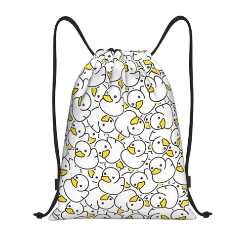 Cute Duck Print Drawstring Bags Cute Duck Print String Bags Sport Gym Casual Backpack for Yoga,Travel