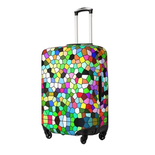Tie Dye Stained Glass Luggage Cover Protector Anti-Scratch Washable Fits 18-32 Inch Luggage-Medium2