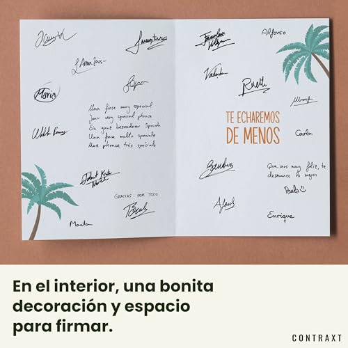Miniatura 7 de Contraxt Tarjeta Regalo Feliz Jubilacion 42x30 Cm Abierta. Regalo Original Tarjeta De Firmas Jubilacion Grande Dedicatorias Compañeros De Trabajo Hombre Mujer