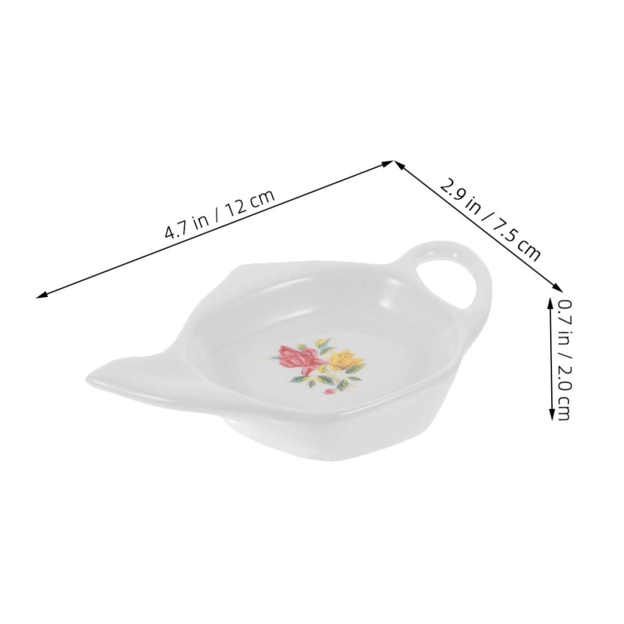 Alipis 3Pcs Ceramic Tea Bag Coaster Decorative Teabag Holder Organizer for Tea Bags Dipping Sauces Snacks for Afternoon Tea Kitchen Use