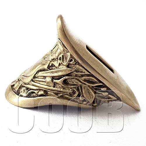 CooB Hunting Knife Finger Guard Bolster, Knife Pommel for Custom Knife Making Guard Coat of Arms. DIY Hand-Casted Solid Metal Knives Supplies Accessoriess (Bronze)