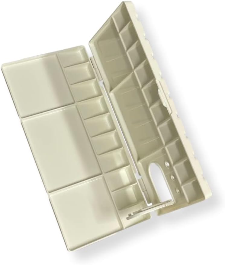 Miniatura 3 de AP049 - Paleta rectangular pequeña SM paleta de herramientas para acuarela, gouache, acrílico y pigmentos de pintura al óleo plástico de