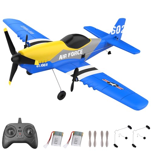 Mostop RC Plane 3 CH Remote Control Airplane Fighter Toy, Ready to Fly, Easy to Fly RC Glider for...