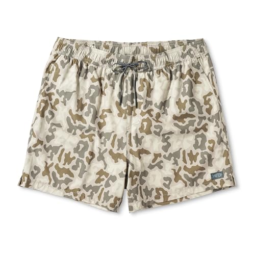 AFTCO Men's Strike Swim Short (US, Alpha, X-Large, Regular, Regular, Sand Grouper Camo)
