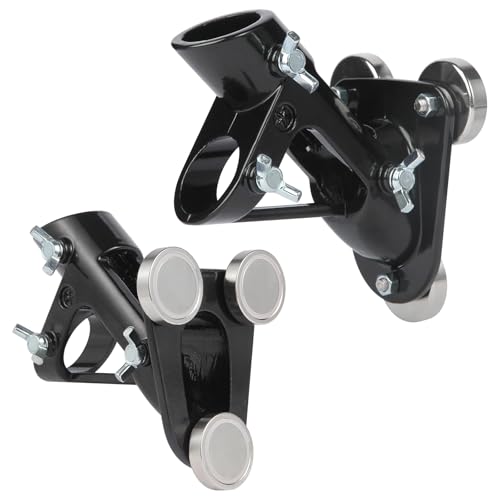 Everlling Magnetic RV Flag Pole Holder 1 Pcs for Outside House Heavy-Duty Aluminum Metal Rust Proof 2-Position Flag Pole Bracket Mount for 1 Inner Diamete Flag Polewith Three Strong Magnets
