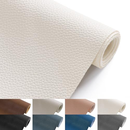 Tissu en similicuir blanc 1,15 mm résistant pour rénover vos chaises