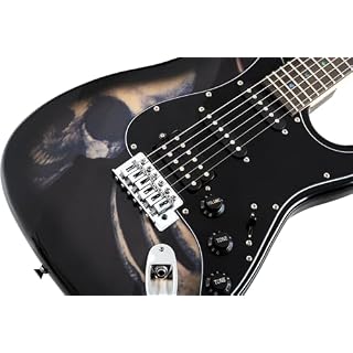 Rocktile Pro ST60-SK Guitare électrique Skull avec accessoires – Image 5