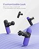 RENPHO Mini Thermal Massage Gun with Heat, Portable Fashion Deep Tissue Percussion Massager, 4 Intensities, 4 Heads, Travel Size with Carry Case, for Athletes, Purple #1