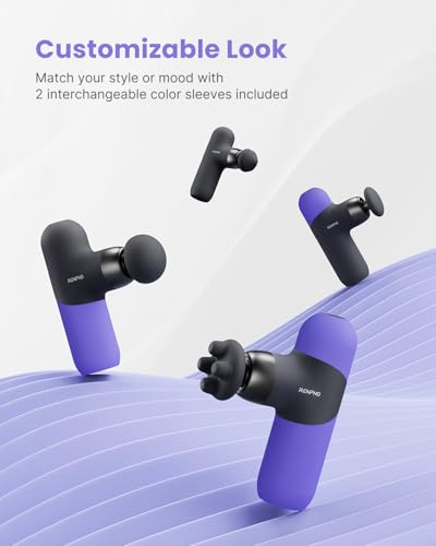 Image of RENPHO Mini Thermal Massage Gun with Heat, Color Silicone Casing, 4 Speeds