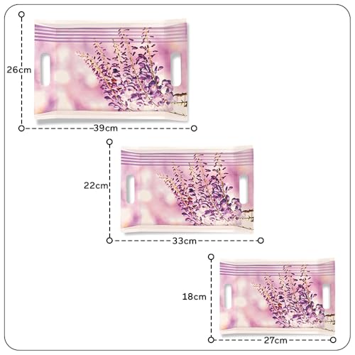 Image of U.P.C. Crystal Melamine Rectangular Serving Tray (8E-K681-ZTXH Multicolor)