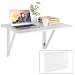 Produktbild Homfa Wandtisch klappbar 80x60cm weiß mit 2 Halterungen Klapptisch Wand Küche Wandklapptisch Holz Esstisch Küchentisch Schreibtisch Computertisch 30KG belastbar