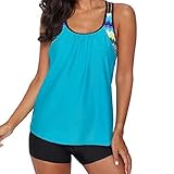 Traje de baño de dos piezas con shorts: total libertad de movimiento con un bañador de bikini separado y con cobertura para una máxima comodidad y apoyo durante las actividades deportivas acuáticas al aire libre.