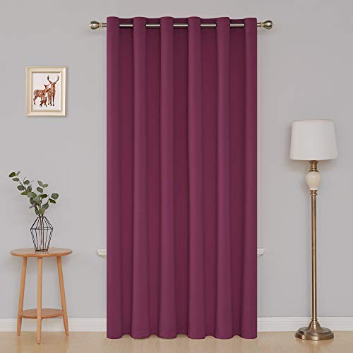 Image of Deconovo Grommet Top Window Curtains Room Darkening Wide Curtains for